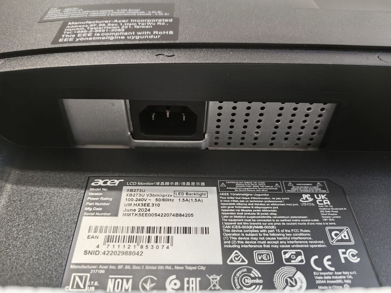 Acer Predator XB273U V3