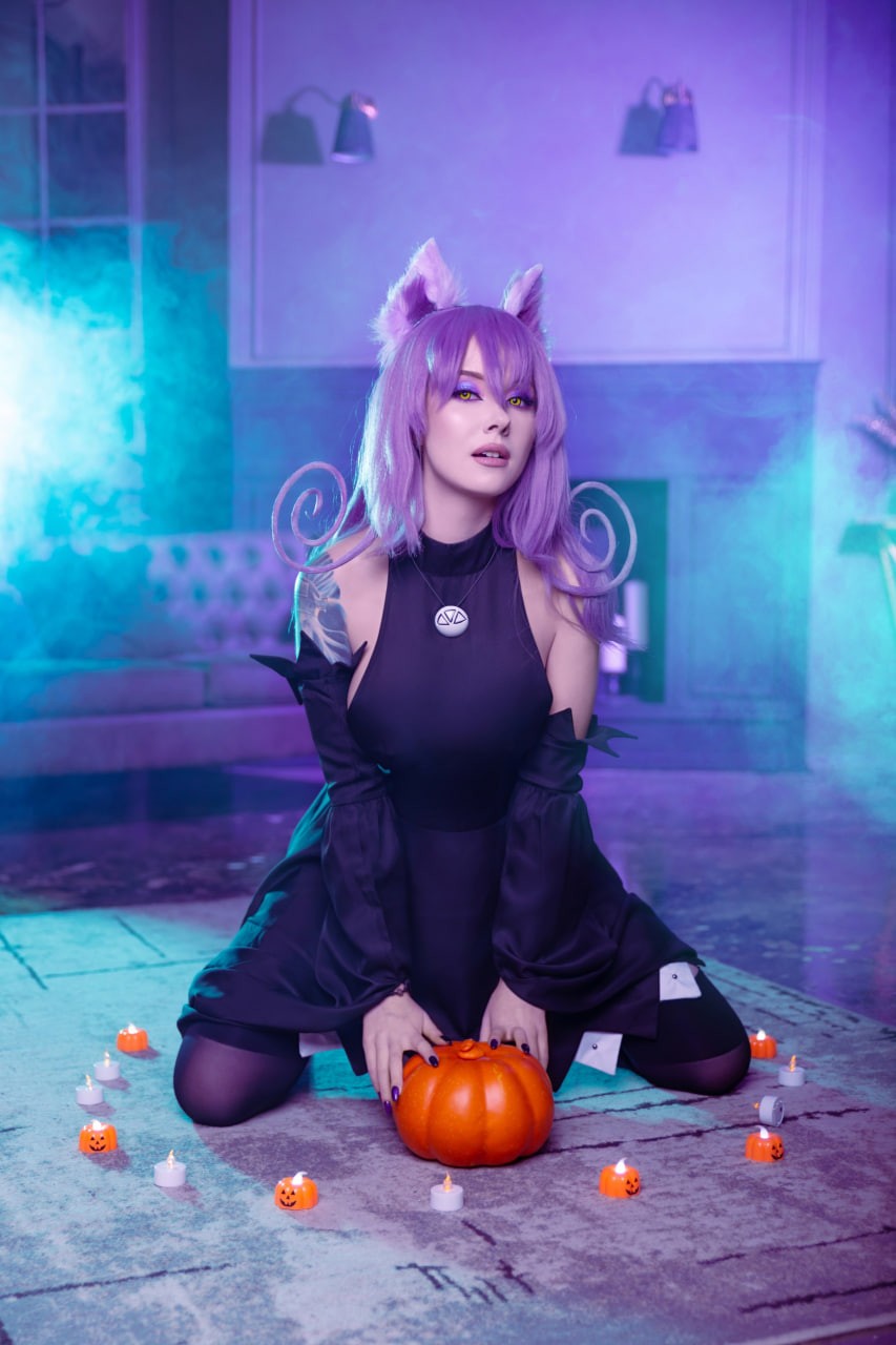 Косплей Блэр из Soul Eater с ведьминским шармом