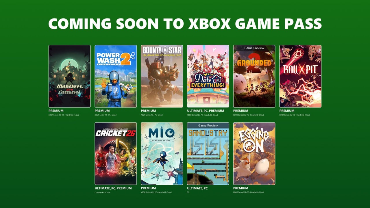 Microsoft анонсировала новые игры для Game Pass в августе