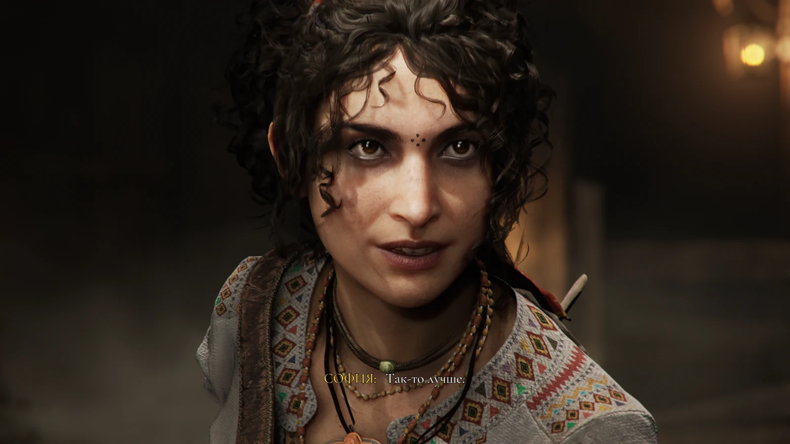 Крупный план Софии с растрёпанными волосами — Resonance: A Plague Tale Legacy
