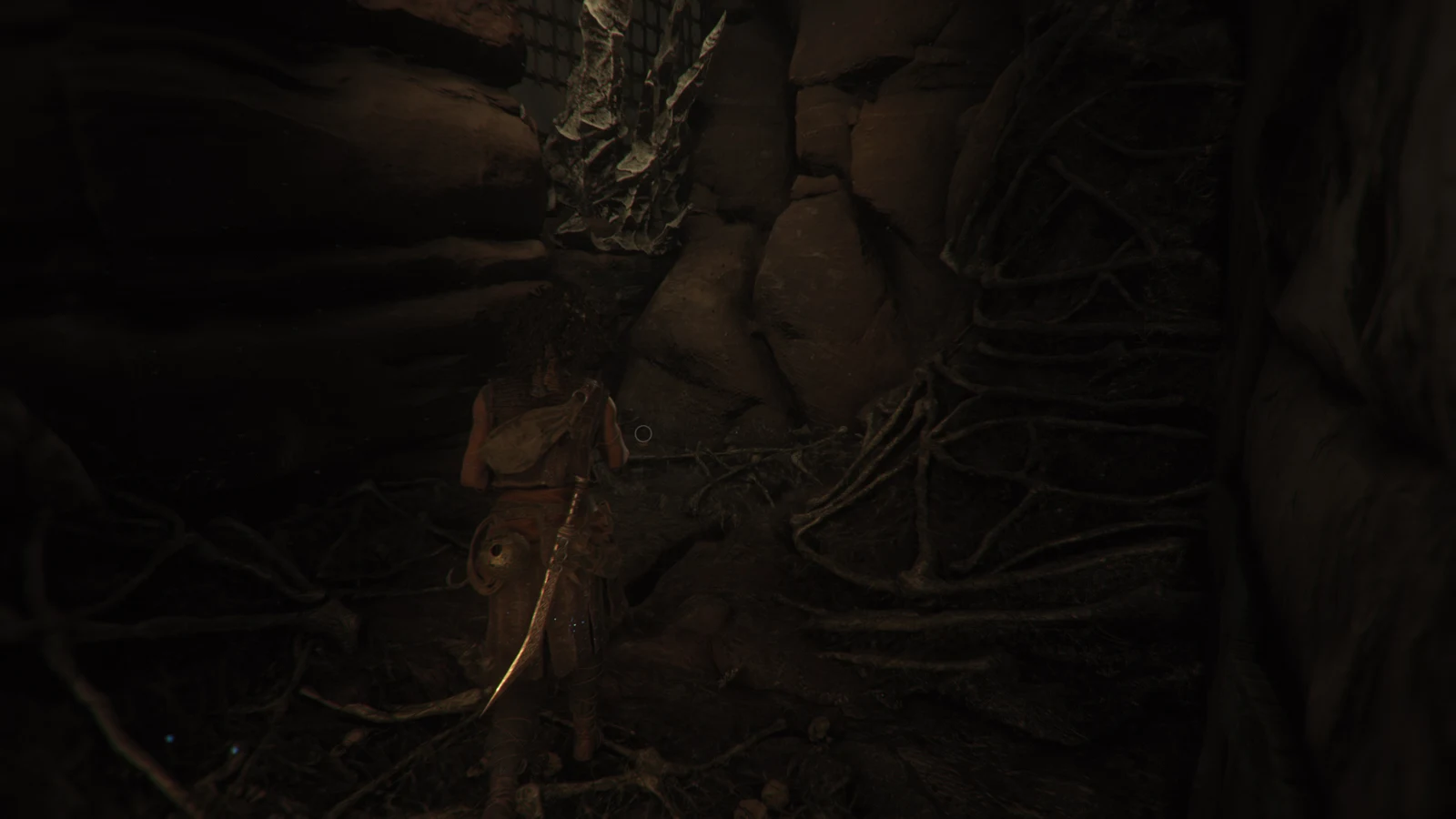 Запутанные корни и каменный механизм в пещере — Resonance: A Plague Tale Legacy