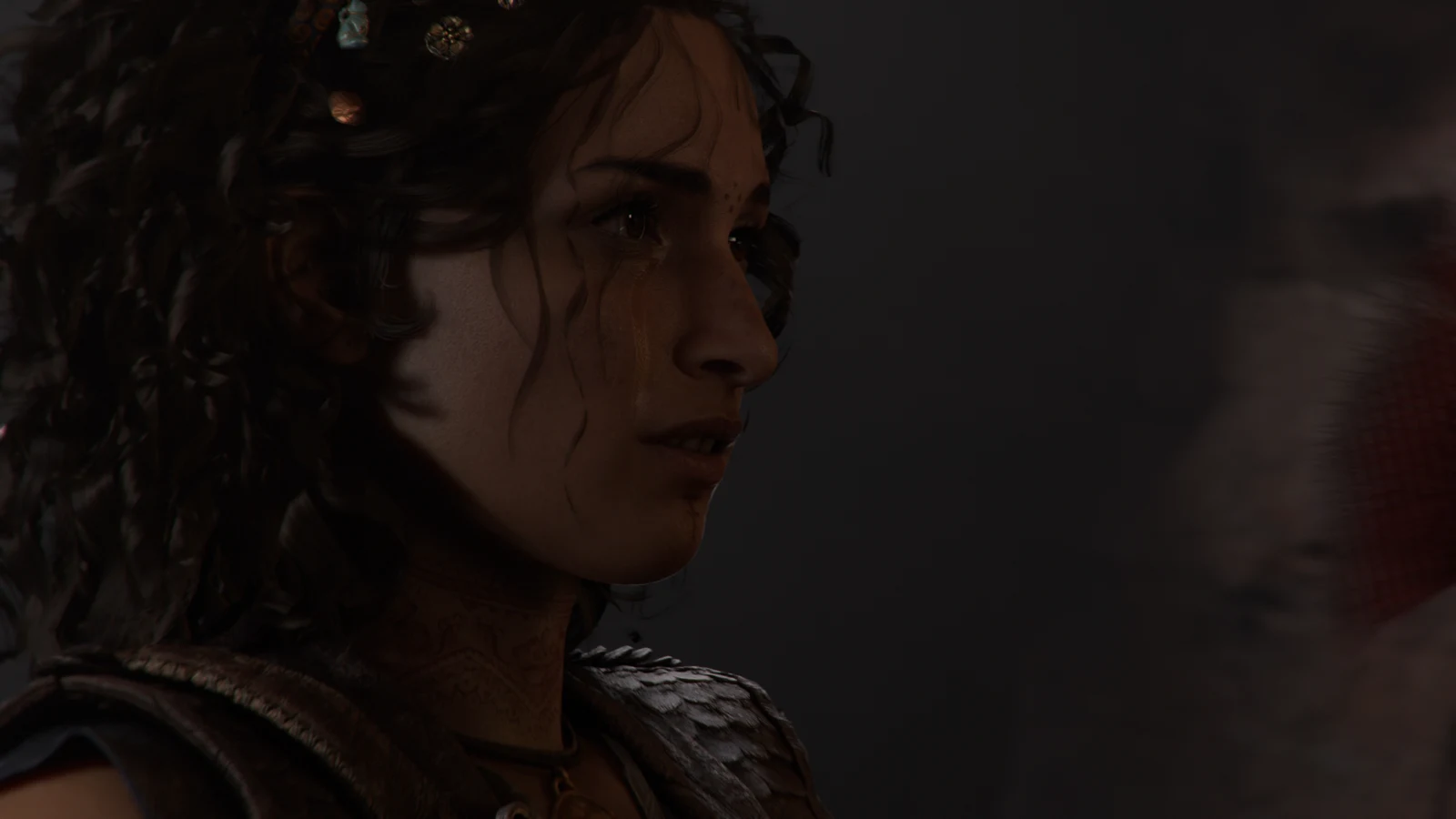 Профиль Софии в тёмном помещении — Resonance: A Plague Tale Legacy