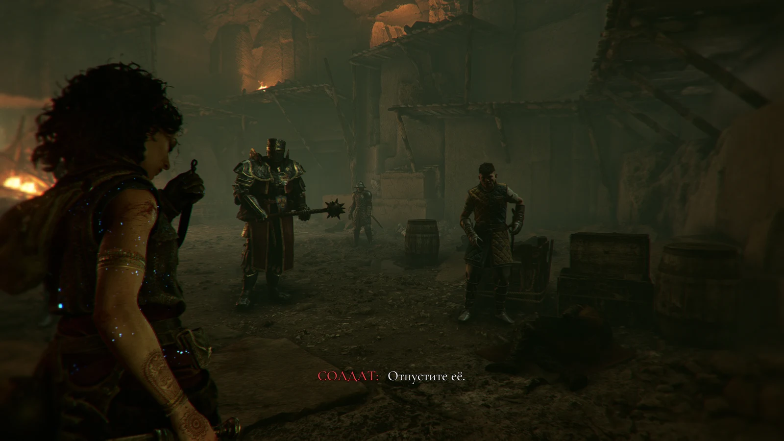 Вооружённые противники в освещённой пещере — Resonance: A Plague Tale Legacy
