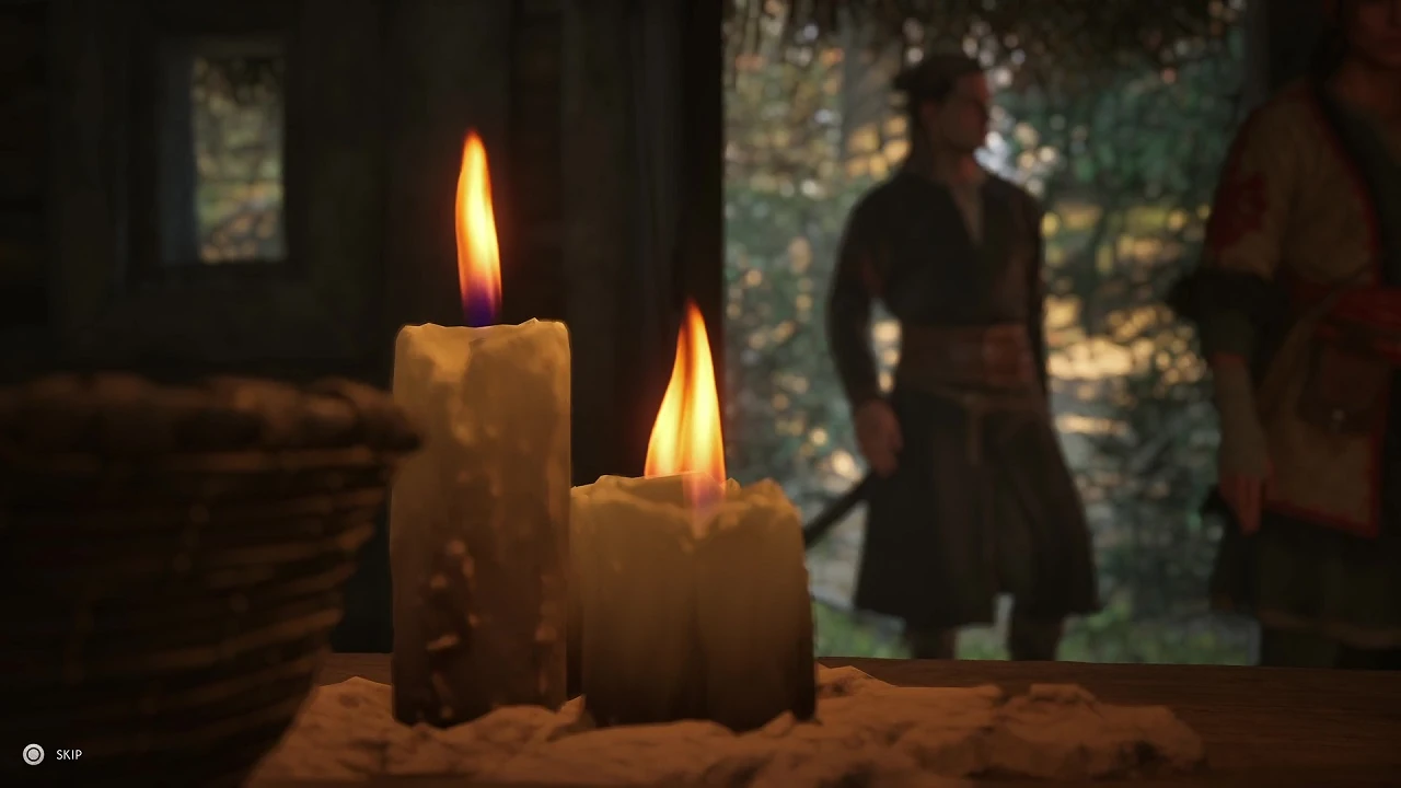 Свечи на столе и Коэн на заднем плане — The Blood of Dawnwalker
