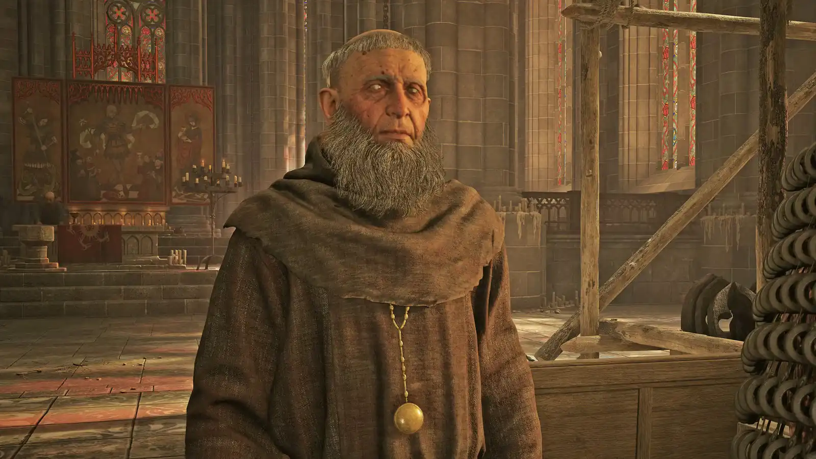 Отец Флорин в библиотеке — The Blood of Dawnwalker