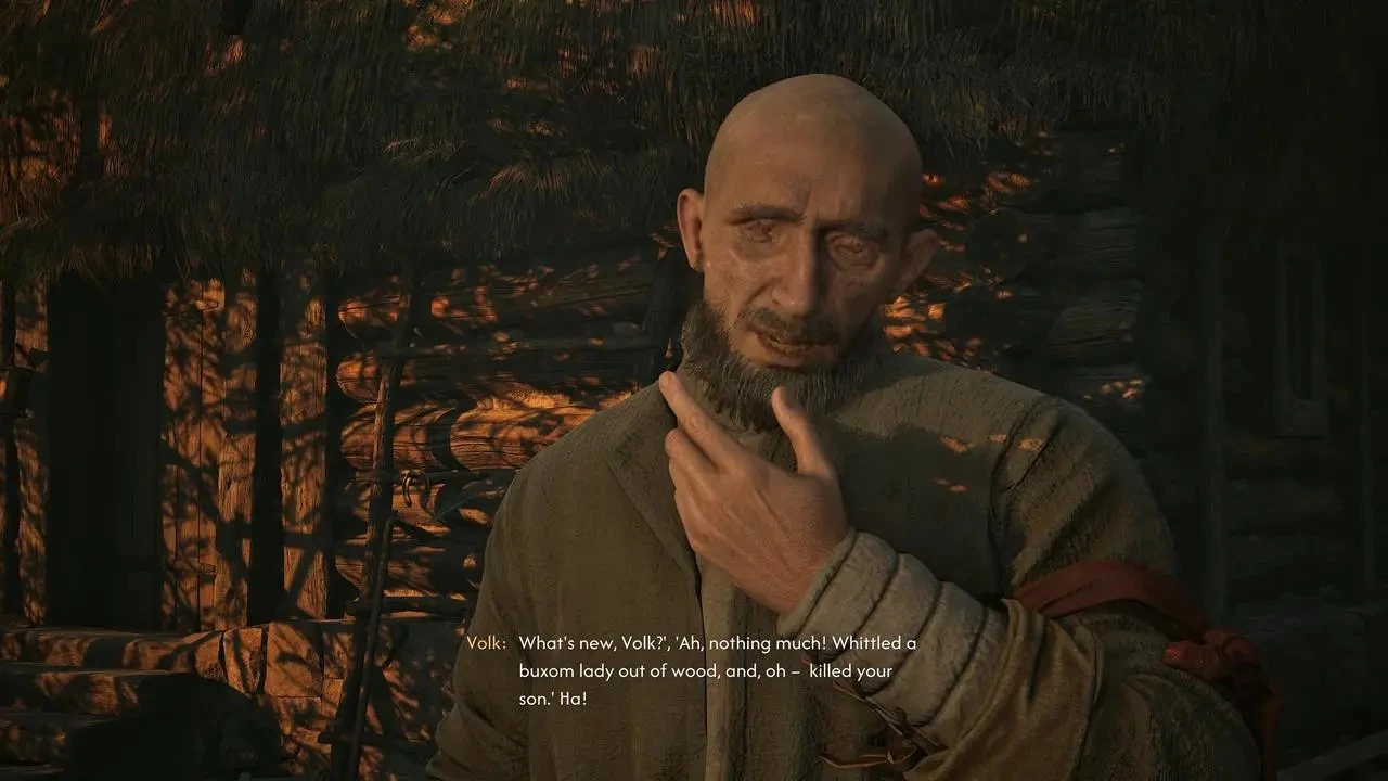 Волк во время разговора на лесной дороге — The Blood of Dawnwalker