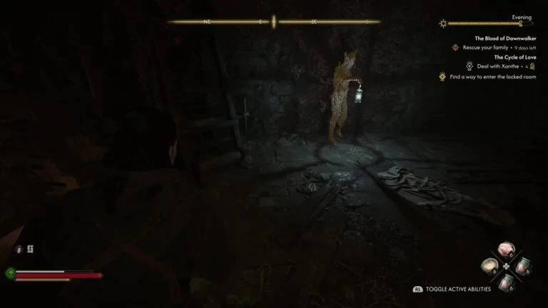 Узкий проход в тёмной части особняка — The Blood of Dawnwalker