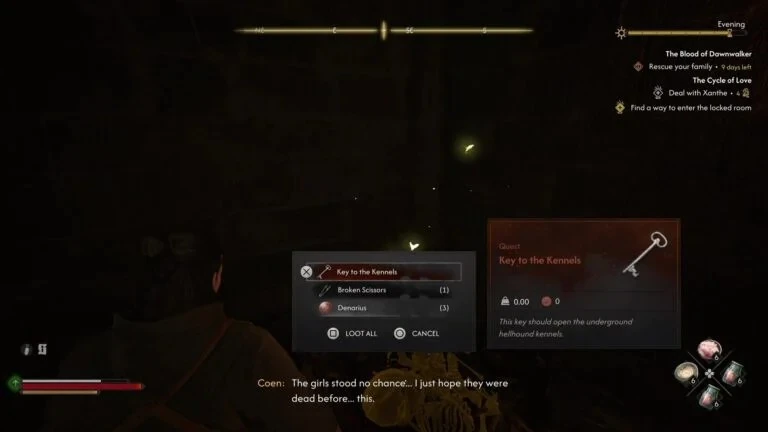 Подсвеченный люк и полученный ключ в подземелье — The Blood of Dawnwalker