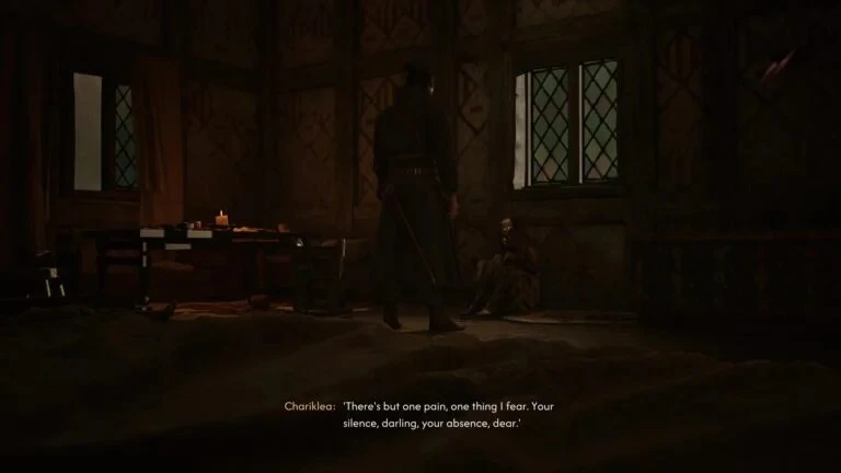 Зал особняка и персонажи у лестницы — The Blood of Dawnwalker