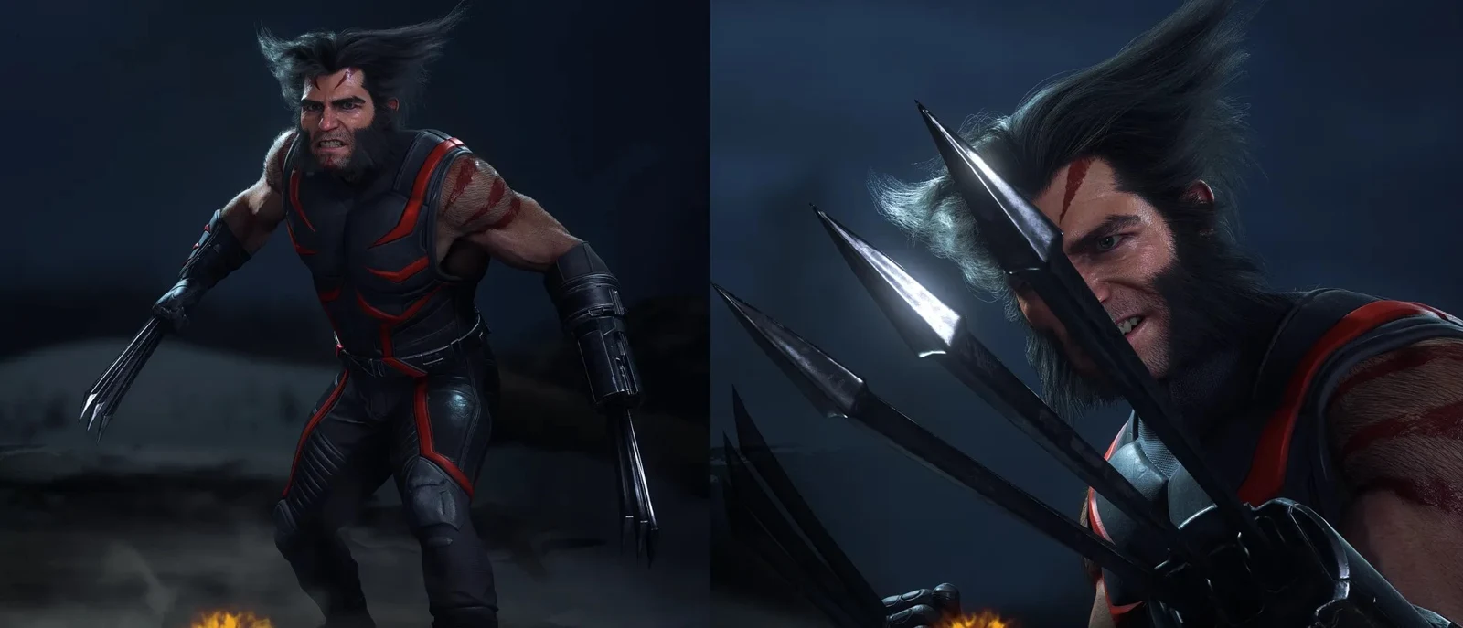 Костюм «Эра Апокалипсиса» и крупный план когтей — Marvel's Wolverine