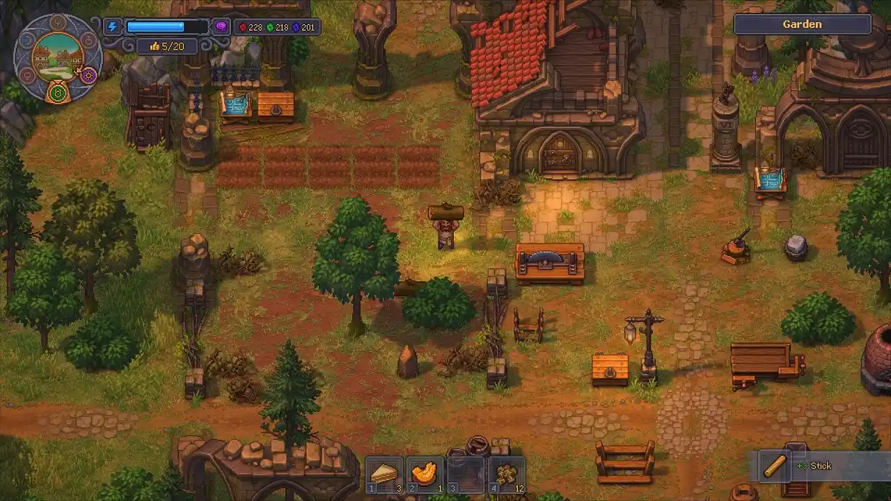 Ремесленная база с огородами и постройками — Graveyard Keeper 2
