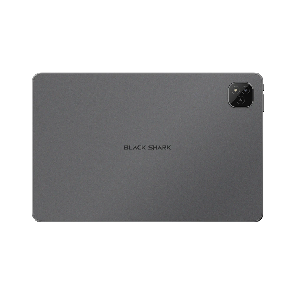 Чёрный планшет Black Shark Pad Air 7 сзади с логотипом бренда и блоком камер