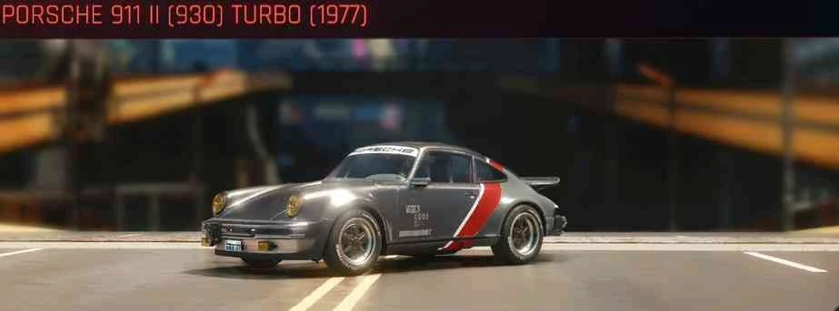 Porsche 911 Джонни в меню транспорта