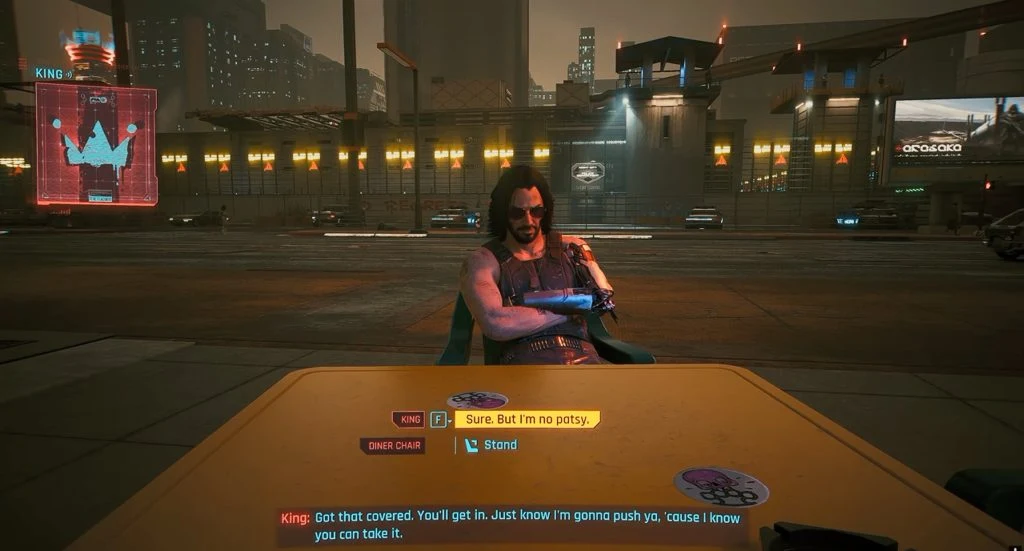 Разговор с Кингом у BuryGer в Cyberpunk 2077