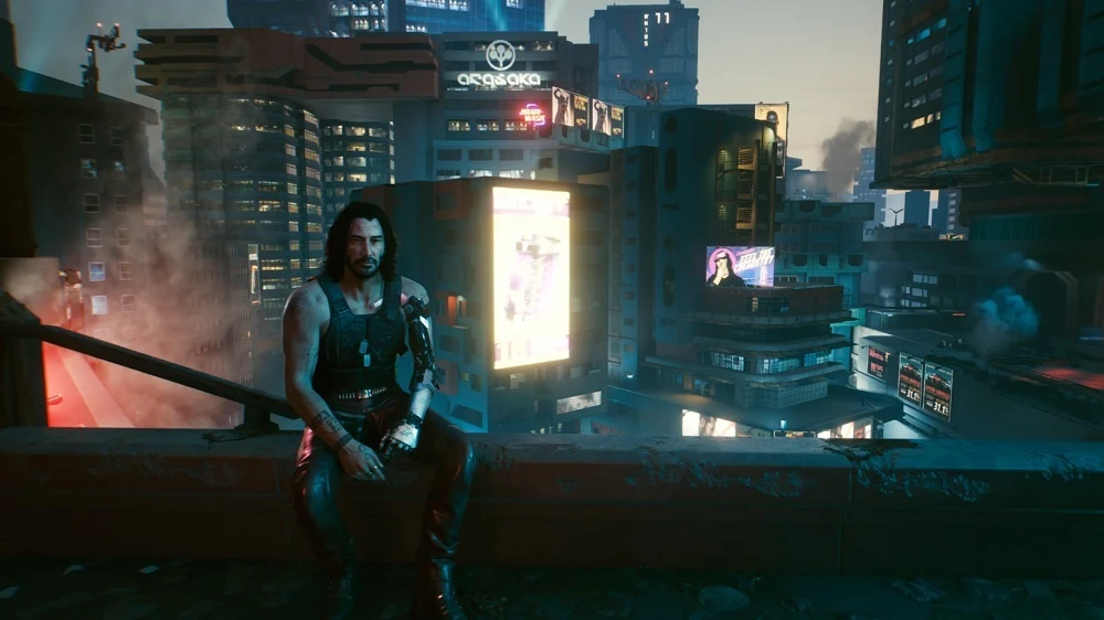 Разговор с Джонни на крыше в финале Cyberpunk 2077