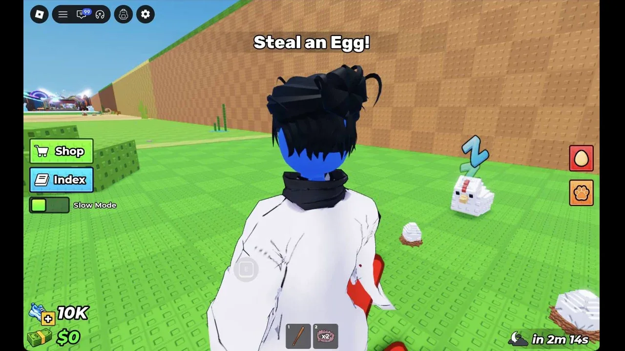 Спящий охранник возле гнёзд в Forest в Steal An Egg
