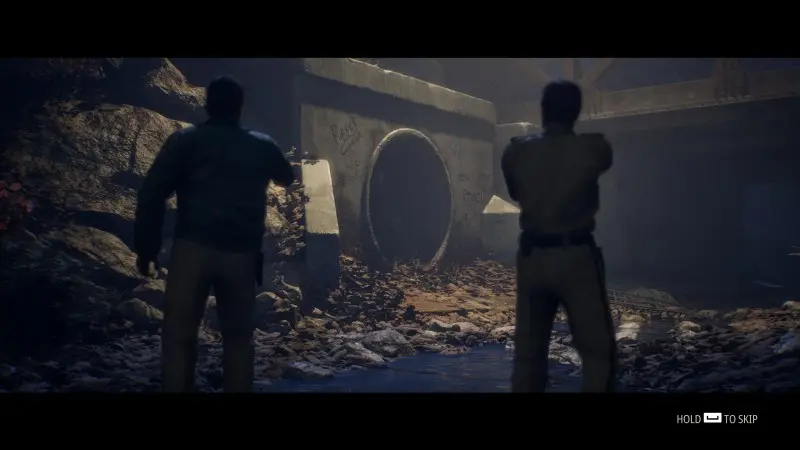 Выход Майкла через канализацию в Into the Shadows