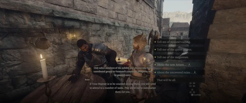 Разговор с Брантом в Вернворте в Dragon’s Dogma 2: Dark Arisen