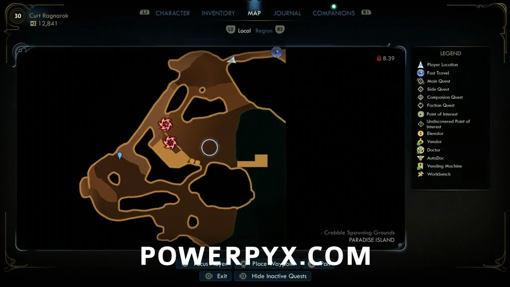 Два разлома Crabble Spawning Grounds