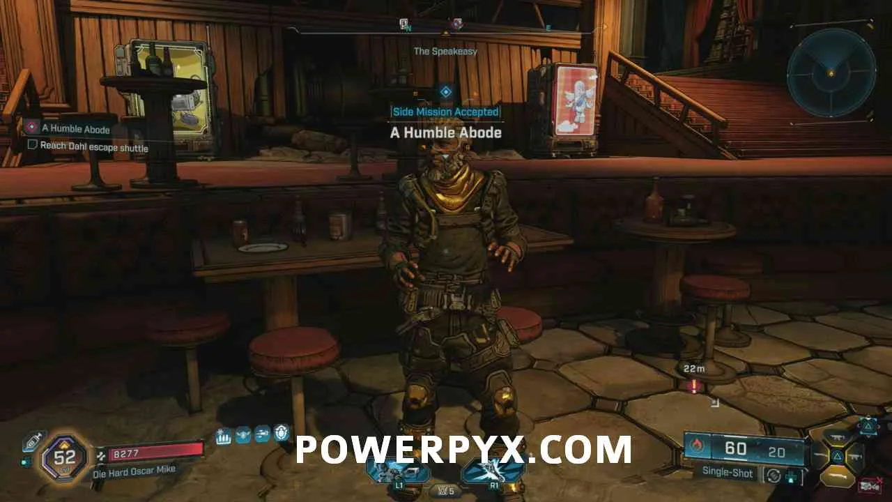 Барни выдаёт A Humble Abode в Borderlands 4 у стойки бара