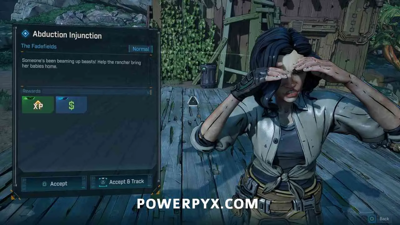 Wildhorn Jenny выдаёт поручение Abduction Injunction в Borderlands 4