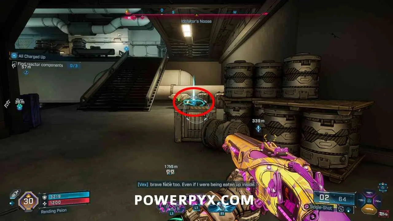 Комната с деталями реактора All Charged Up Borderlands 4
