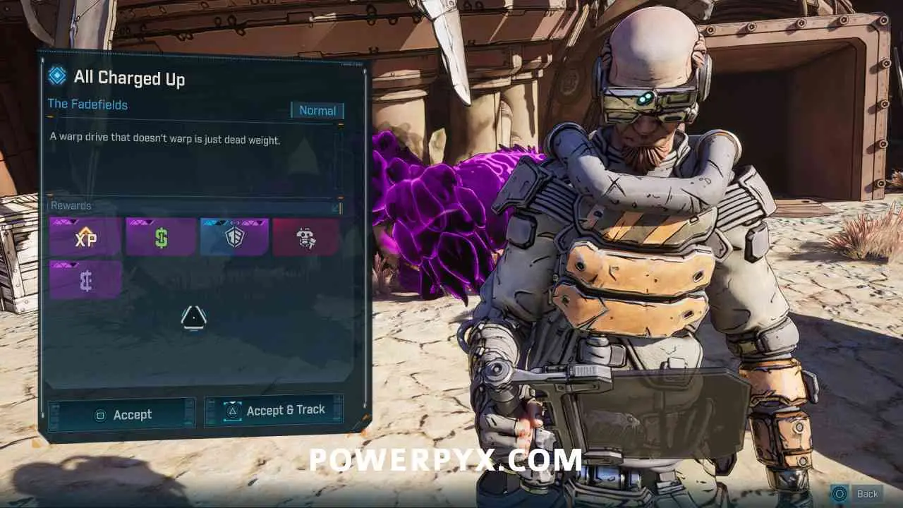 Родс в начале All Charged Up Borderlands 4