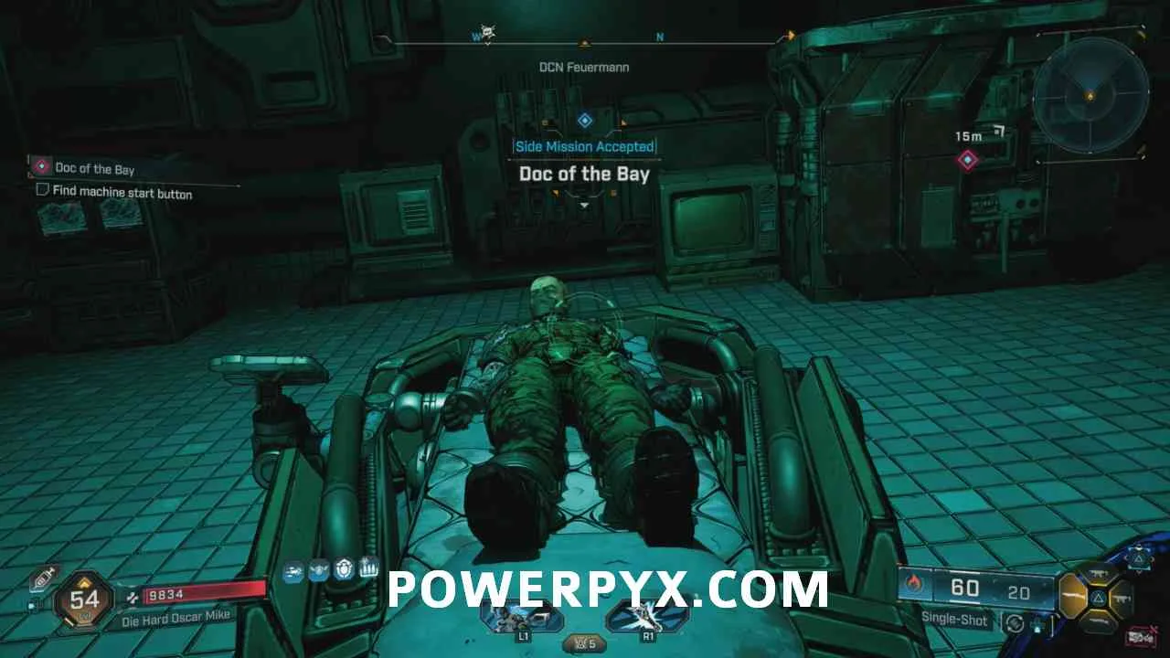 Пациент на операционном столе в Doc of the Bay в Borderlands 4