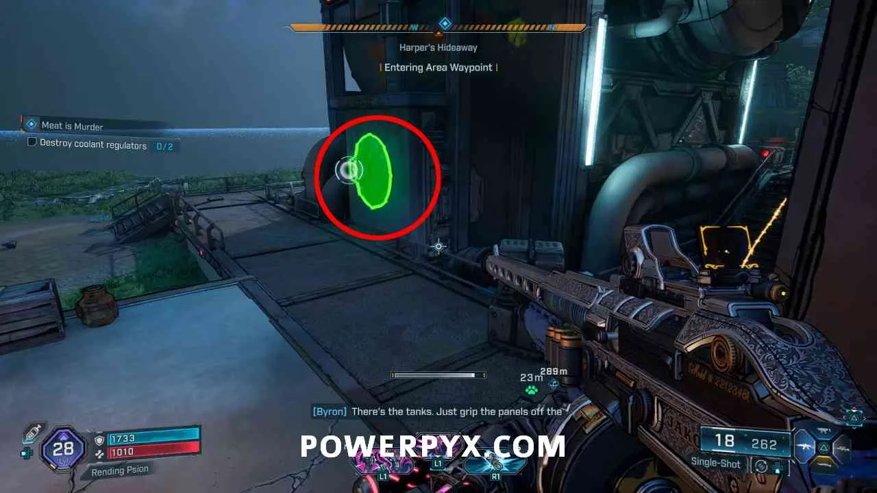 Крышка регулятора охлаждения за амбаром Borderlands 4
