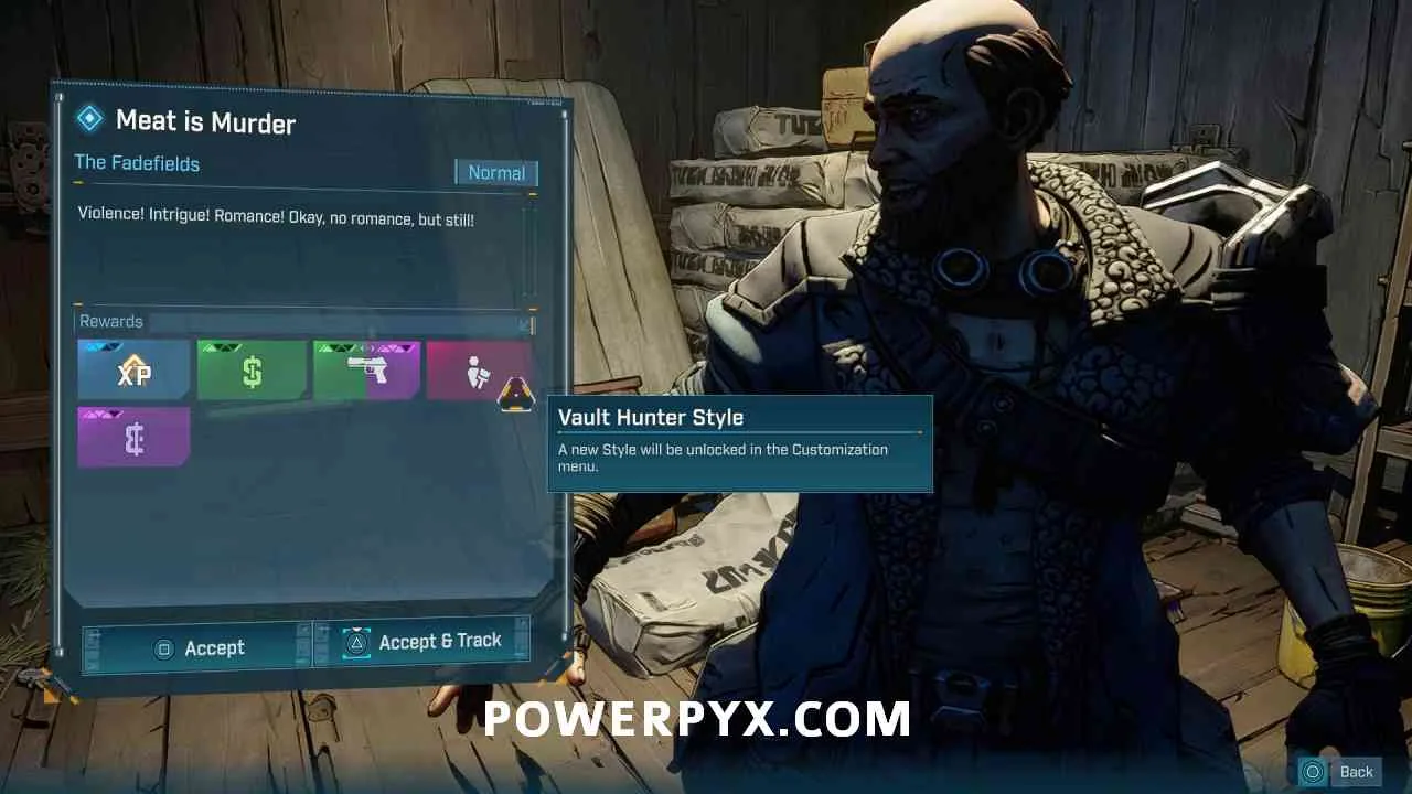 Байрон у фермы в поручении Meat is Murder Borderlands 4