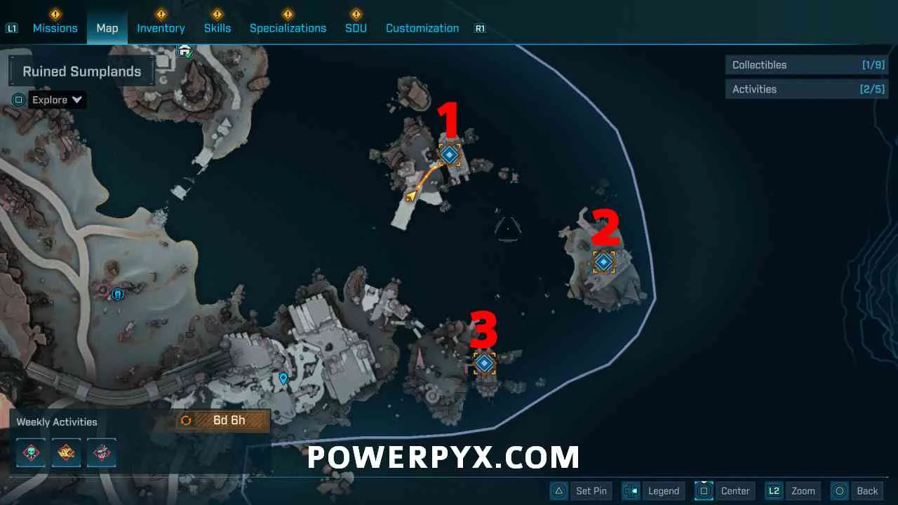 Карта трёх кораблей The Council Divided Borderlands 4