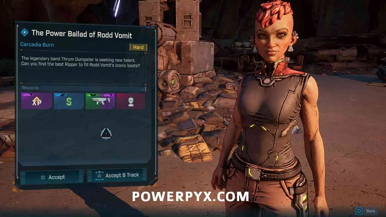 Лиза выдаёт The Power Ballad of Rodd Vomit в Borderlands 4