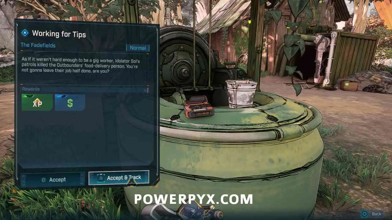 Колодец с началом Working for Tips в Borderlands 4