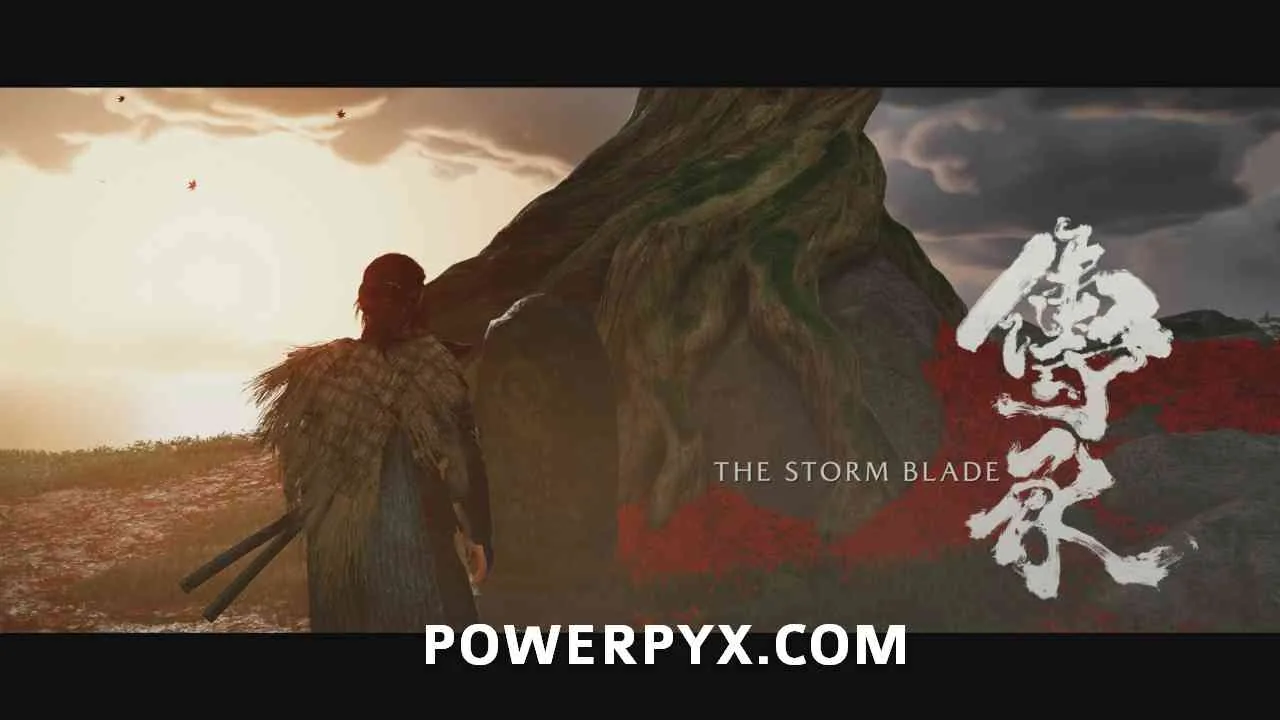 Ацу у скалы на заставке истории The Storm Blade