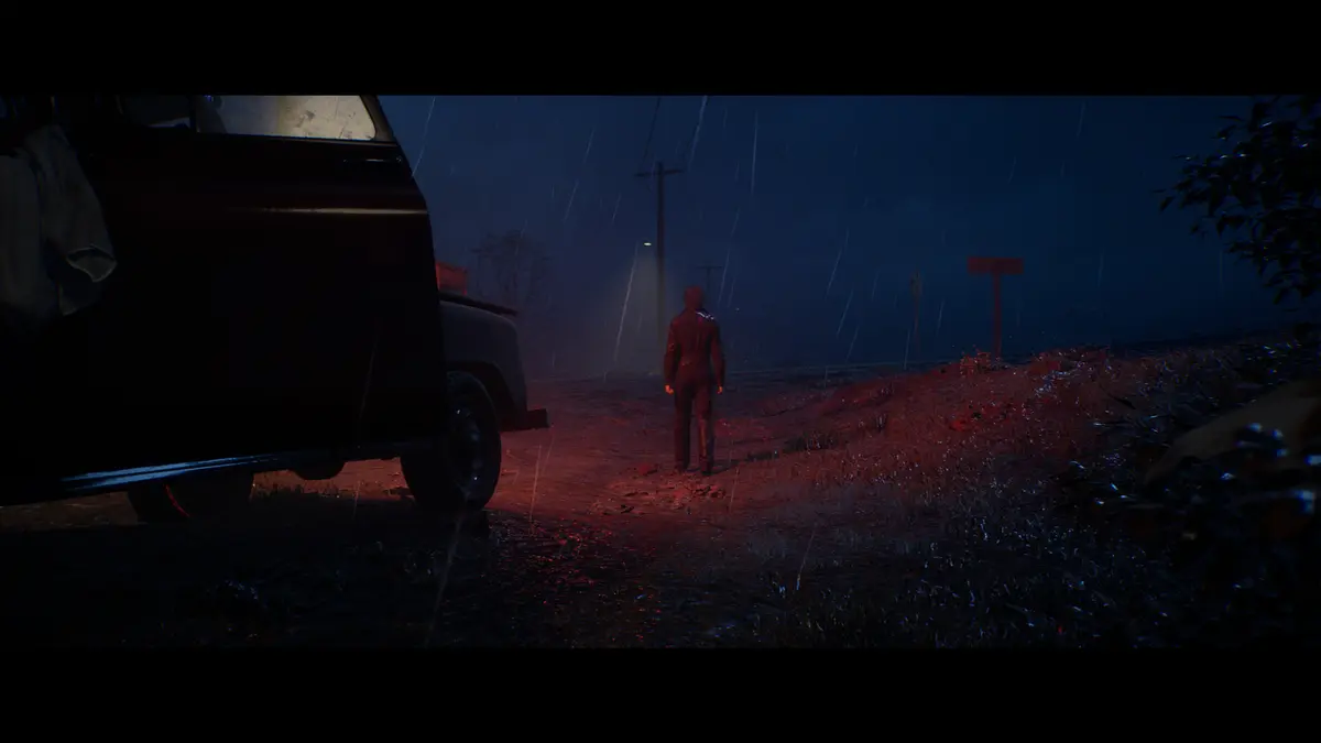 Байкер на дороге возле Rabbit in Red в Halloween: The Game