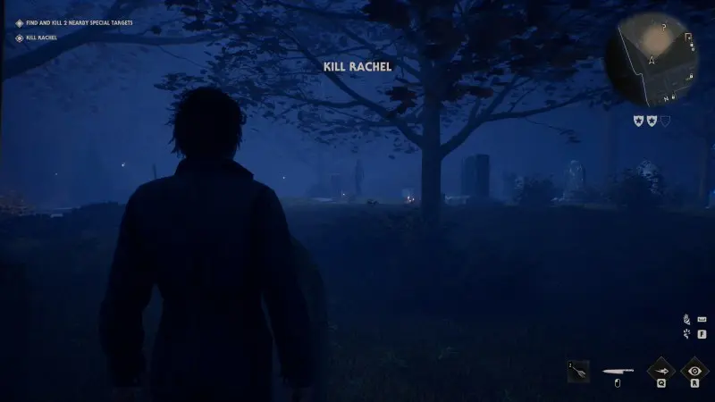 Майкл преследует Рэйчел у кладбища в Halloween: The Game