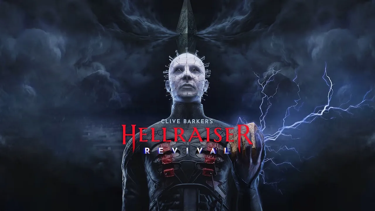 Пинхэд на обложке Clive Barker’s Hellraiser: Revival на фоне грозового неба