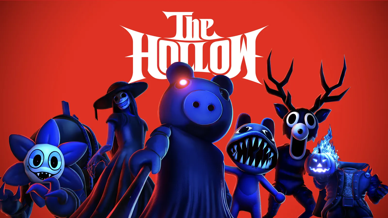 Персонажи хорроров на обложке события The Hollow в Roblox