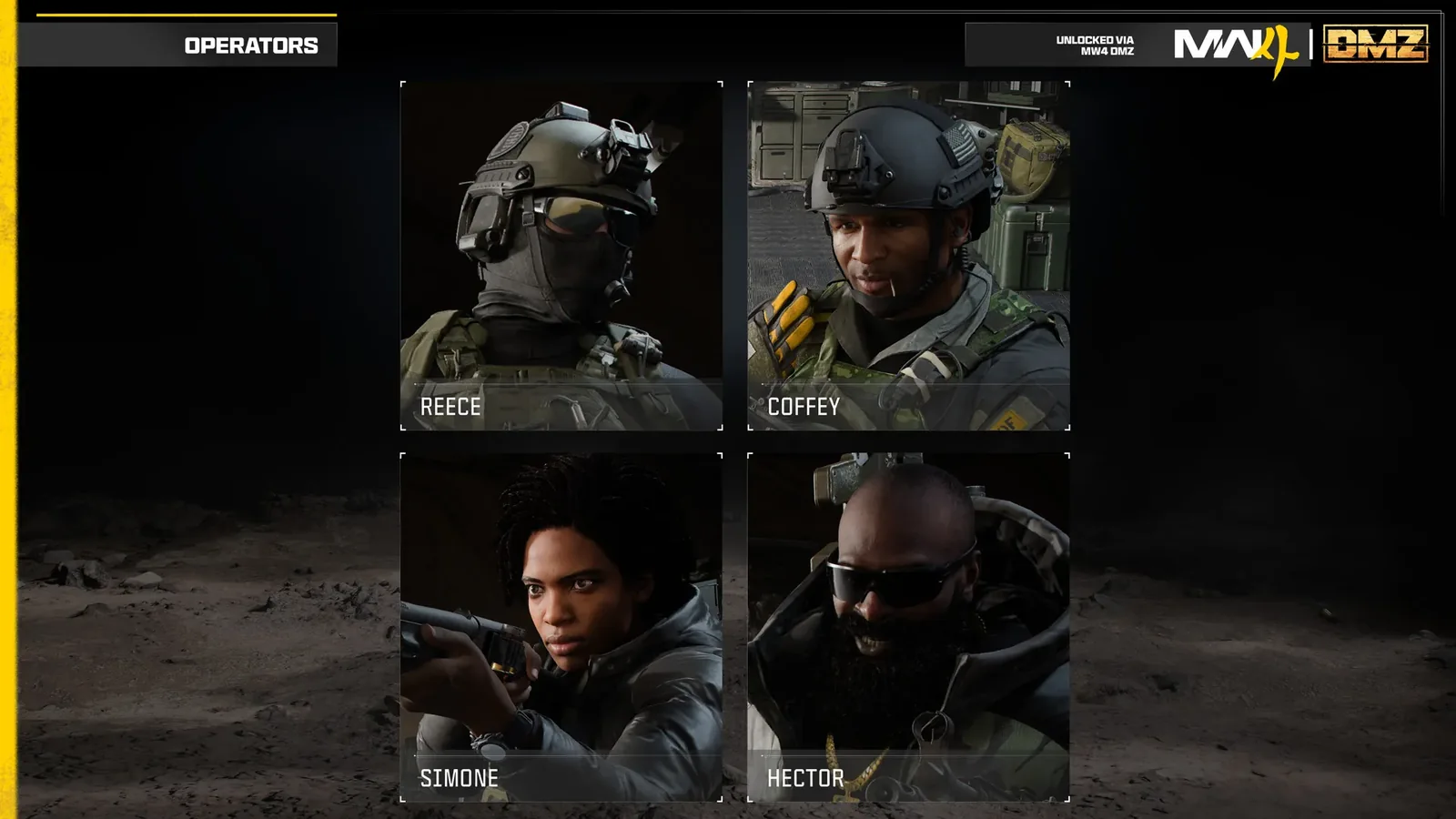 Оперативники DMZ: Reece, Coffey, Simone и Hector