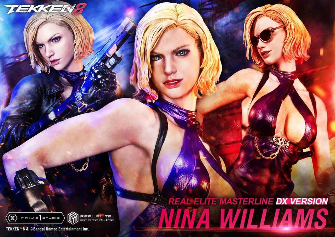 Статуэтка Нины Уильямс из Tekken 8 от Prime 1 в вариантах с курткой, платьем и солнцезащитными очками