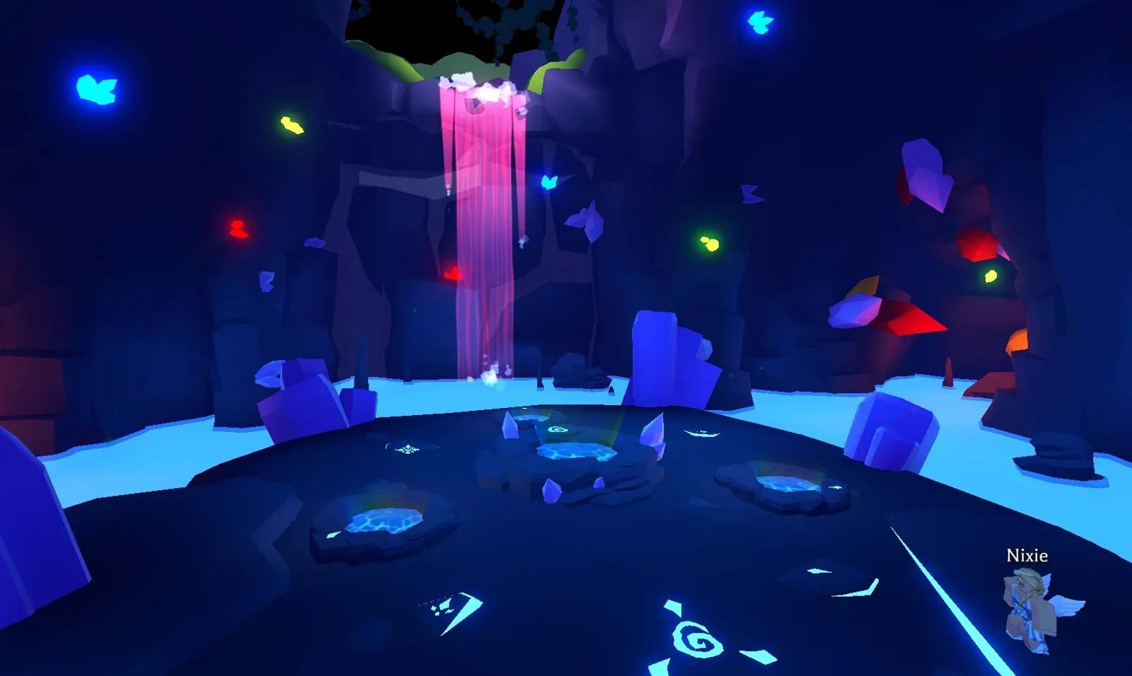 Платформа с кругами объединения в Neon Cave Adopt Me