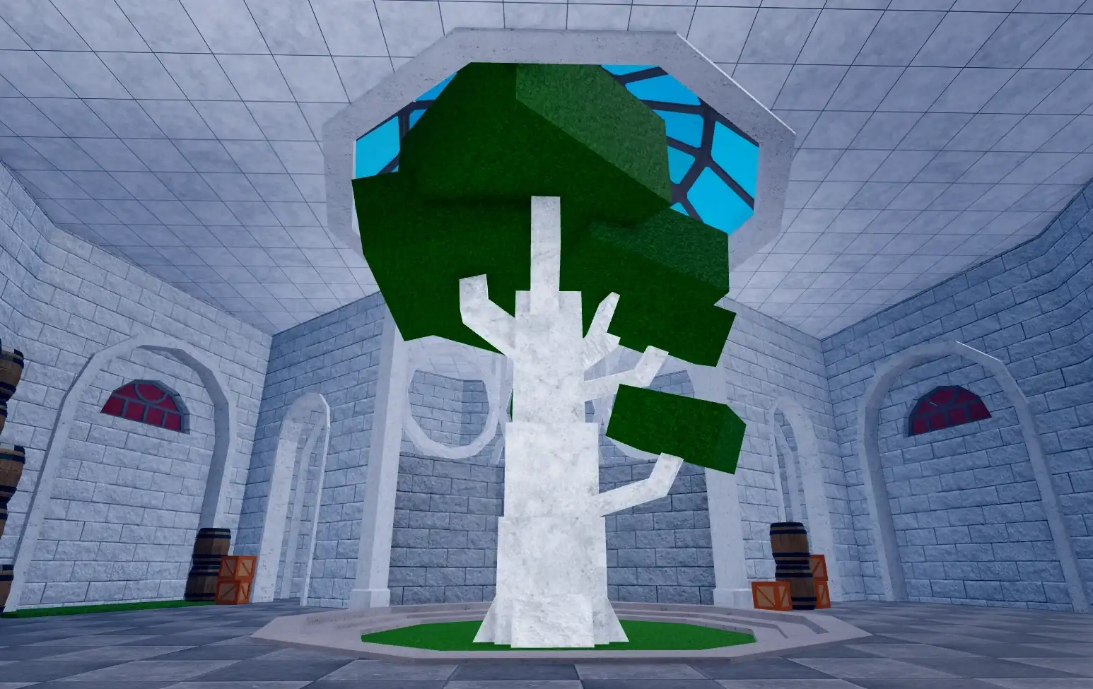 Внутренний зал Temple of Time в Blox Fruits
