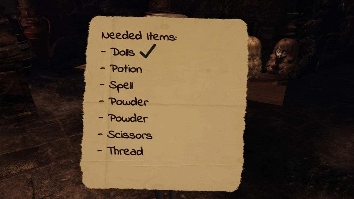 Список Needed Items у ритуального котла