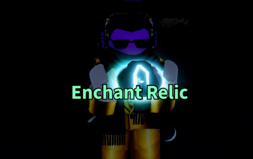 Персонаж держит Enchant Relic в Fisch