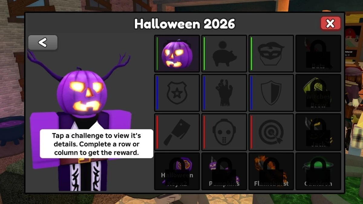 Поле Halloween Bingo с задачами и наградами