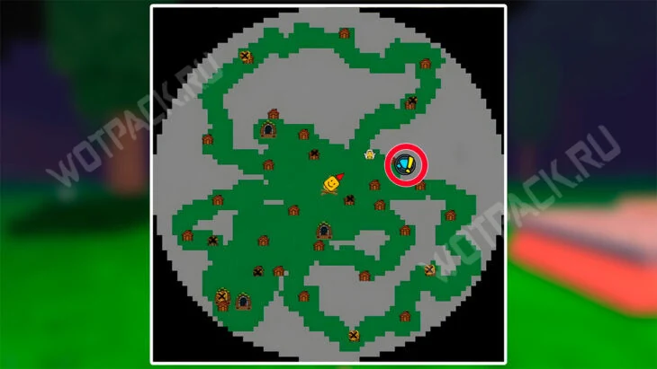 Значок Cultist Stronghold на карте леса