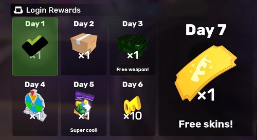 Последовательность наград Daily Login в RIVALS