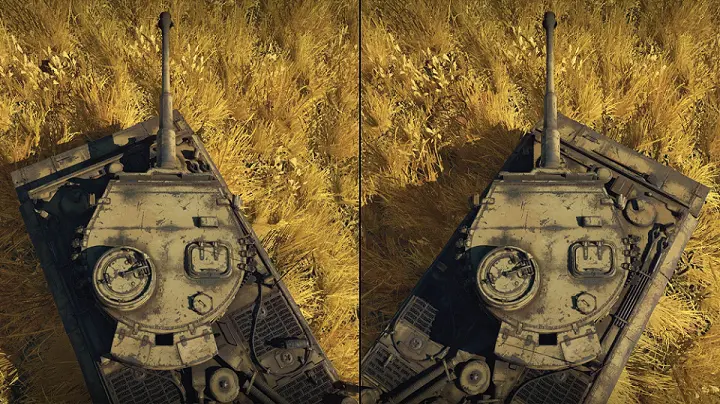 Вид сверху на танк, установленный прямо и под углом к противнику в War Thunder